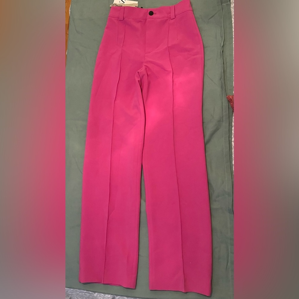 Zara Pink High Waisted Trousers - Brand new